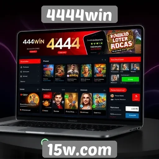 Análise da interface do usuário do site 4444win